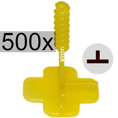 Nivelliersystem24 Gewindelaschen T-Stücke, 2 mm gelb