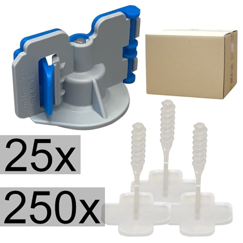 Nivelliersystem24 Klapp-Zughauben Basis-Set, 2mm