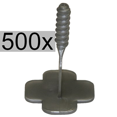Nivelliersystem24, Basis-Gewindelaschen 1 mm, 500 Stück