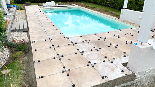 Nivelliersystem-Set für Terrassen & Platten, Verlungung am Pool, N24